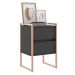 Conjunto Buffet e Gaveteiro Industrial Paris Preto Cobre