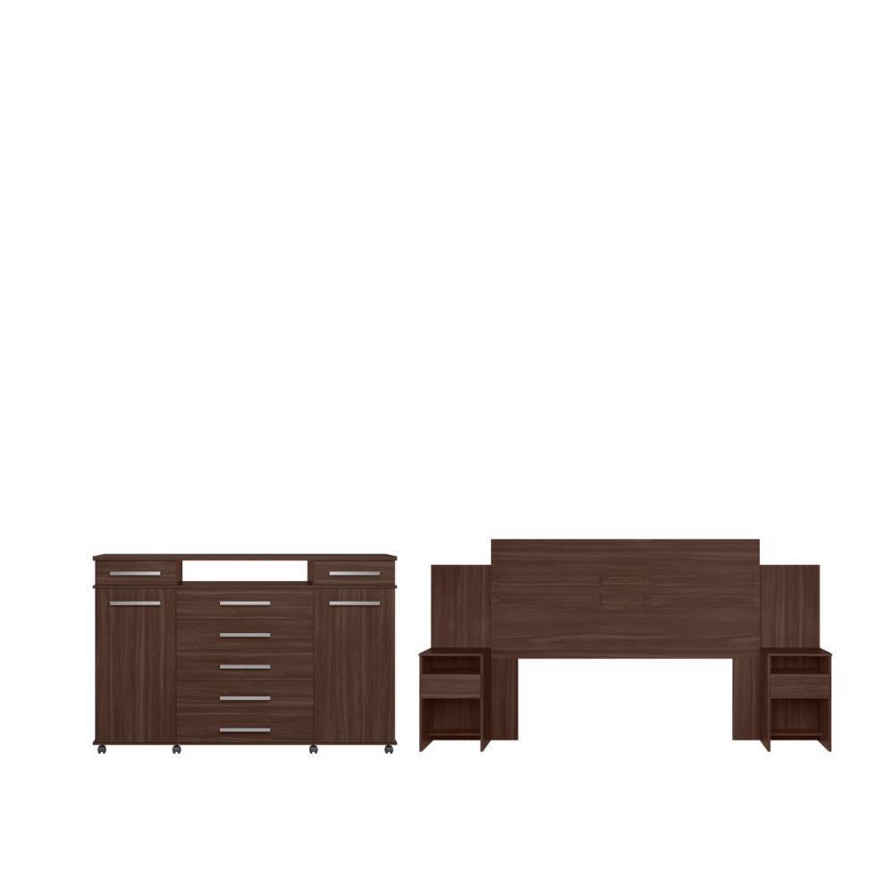 Conjunto Comoda e Cabeceira Bonito Cafe Touch