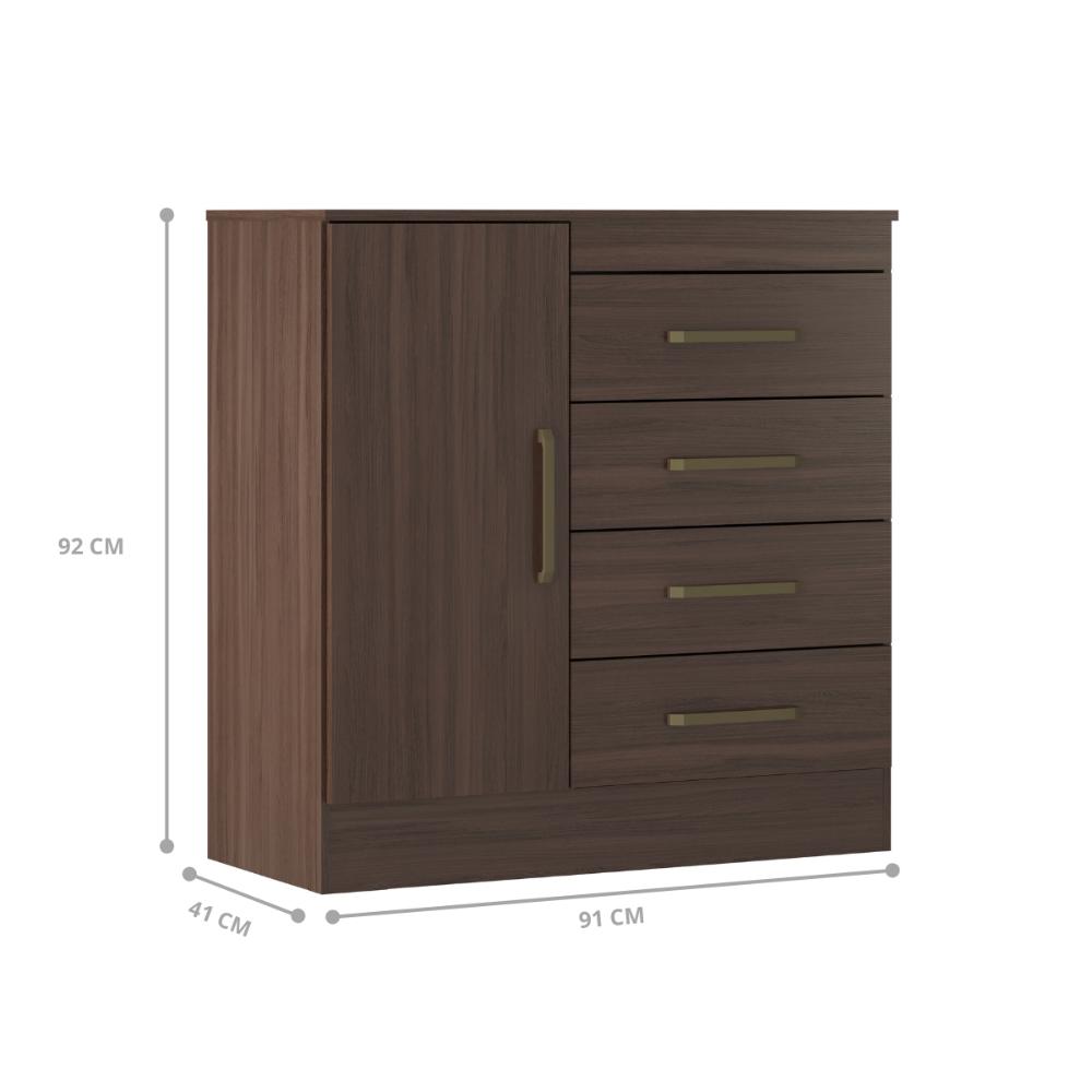Conjunto Comoda e Cabeceira Fleury Cafe Touch