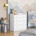 Conjunto Completo Quarto Infantil Quebec Branco Branco