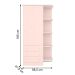 Conjunto Completo Quarto Infantil Quebec Rosa Acetinado