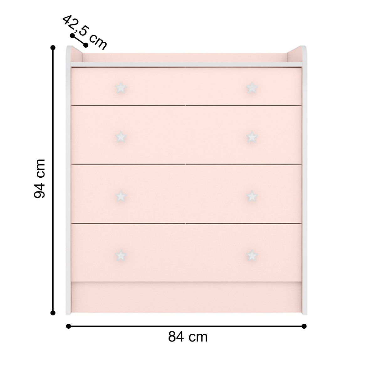 Conjunto Completo Quarto Infantil Quebec Rosa Acetinado