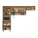 Conjunto Cozinha 6P Luna Amendola Touch Nude Prime TX