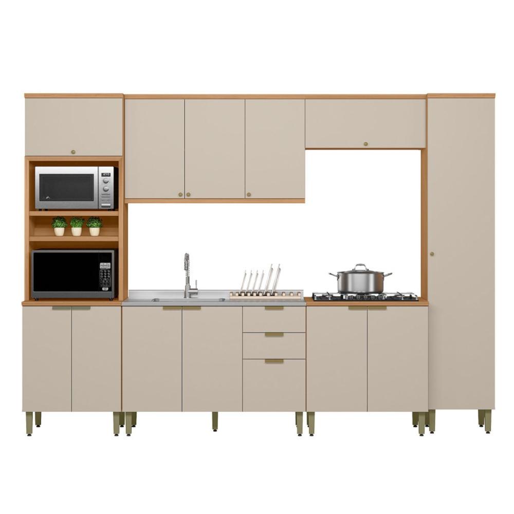 Conjunto Cozinha Compacta Canberra Jequitiba Off White