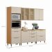 Conjunto Cozinha Compacta Dortmund Jequitiba Off White