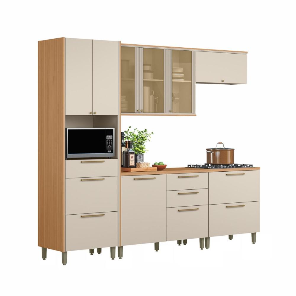 Conjunto Cozinha Compacta Granada Jequitiba Off White