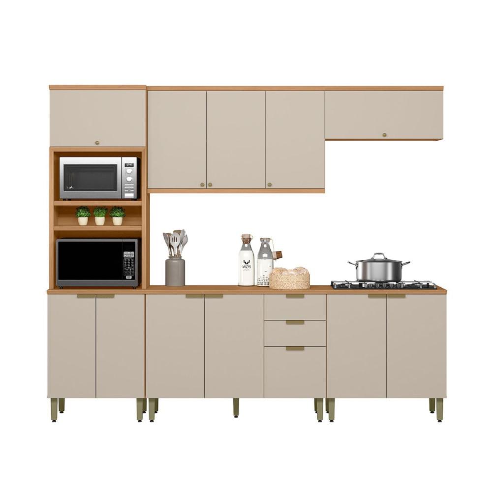 Conjunto Cozinha Compacta Munique Jequitiba Off White
