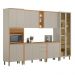 Conjunto Cozinha Compacta Osaka Jequitiba Gris Fosco