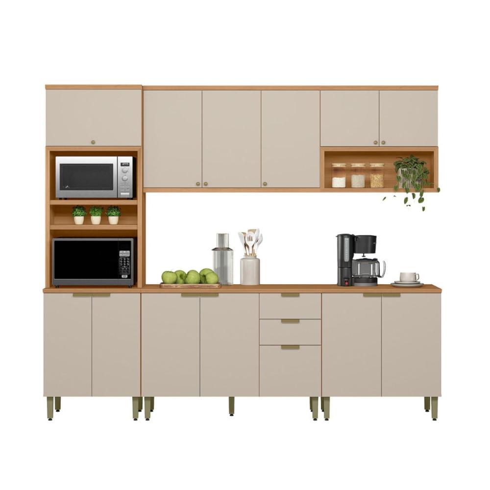 Conjunto Cozinha Compacta Osaka Jequitiba Off White