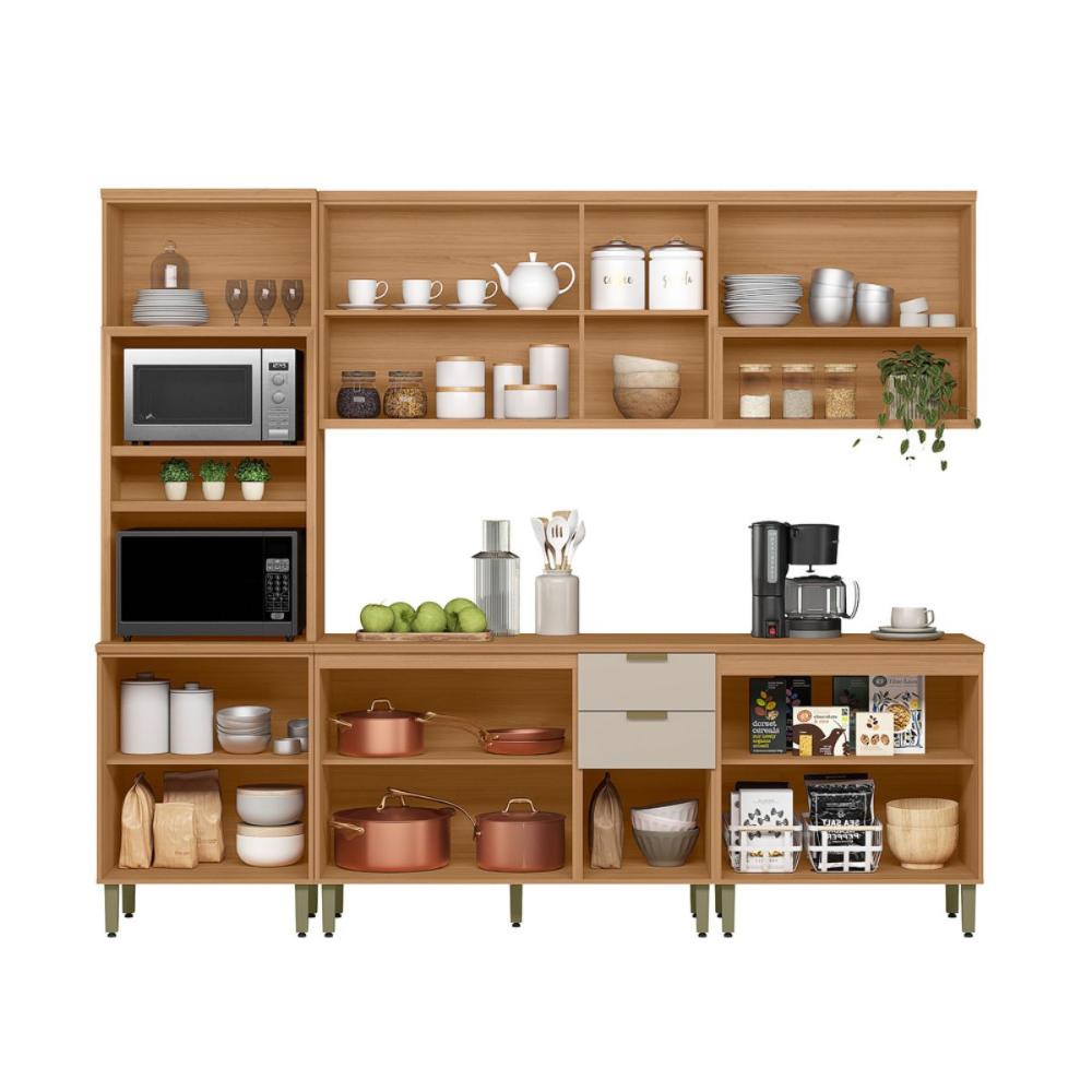 Conjunto Cozinha Compacta Osaka Jequitiba Off White
