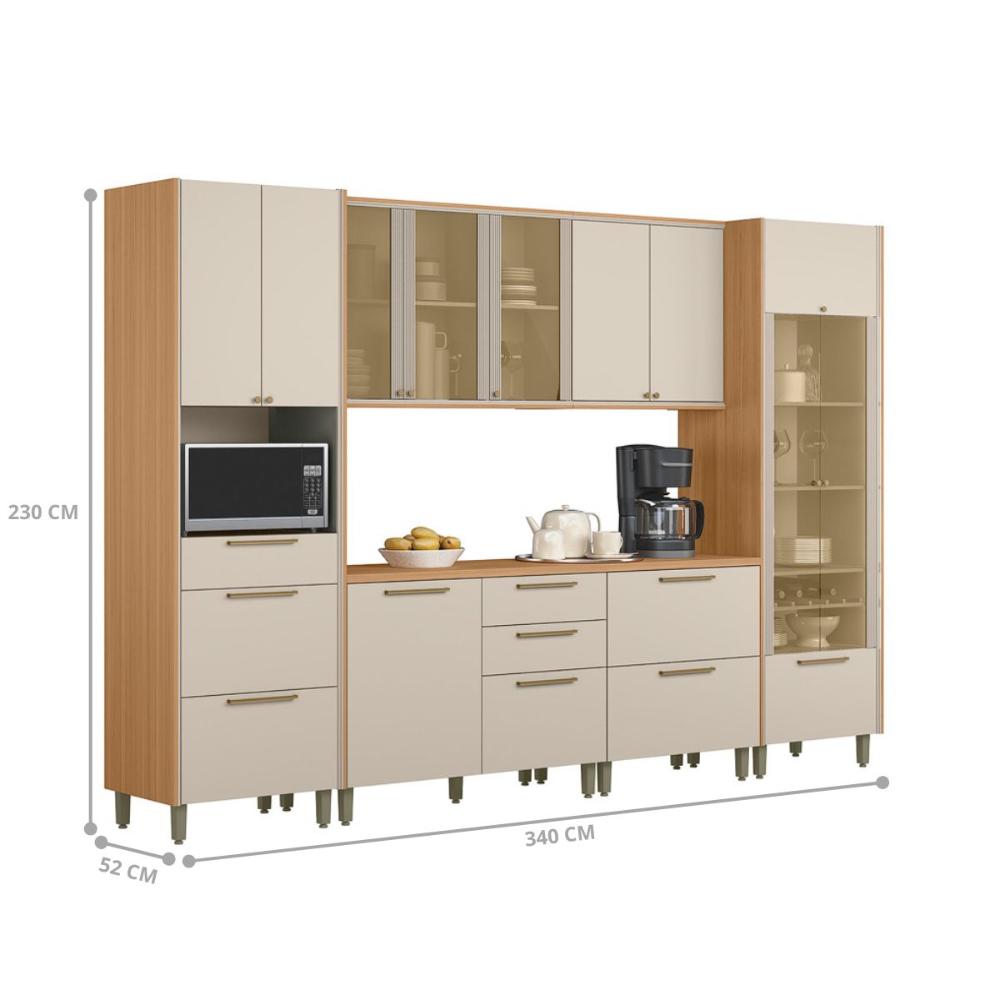 Conjunto Cozinha Compacta Takaoka Jequitiba Off White