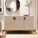 Conjunto Cristaleira e Buffet Alamo Off White