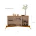 Conjunto Cristaleira e Buffet Alamo Off White Nature