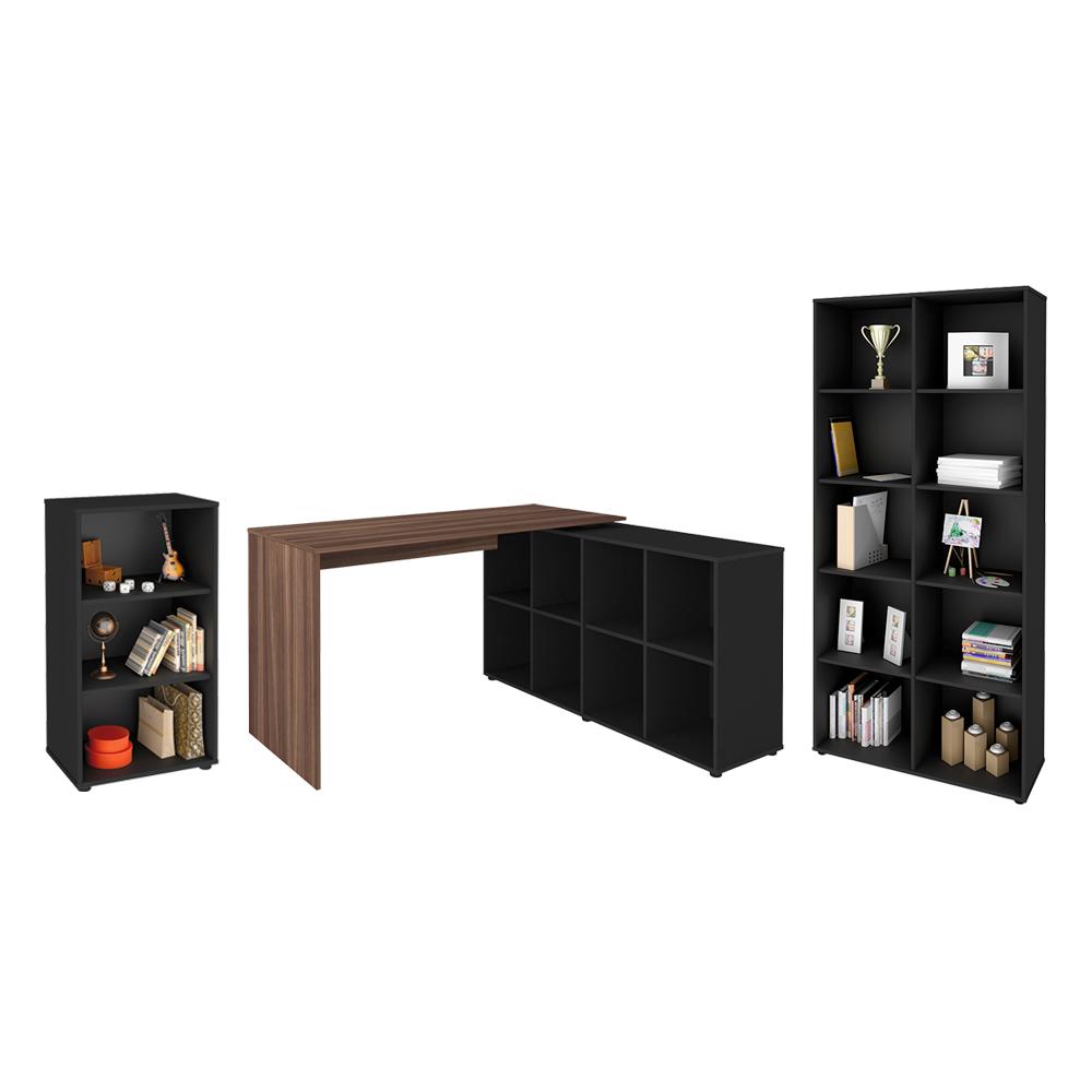 Conjunto Escritório Completo Ingolstadt Ipê Preto