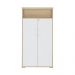 Conjunto Escrivaninha e Armário Eastbourne Carvalho Branco