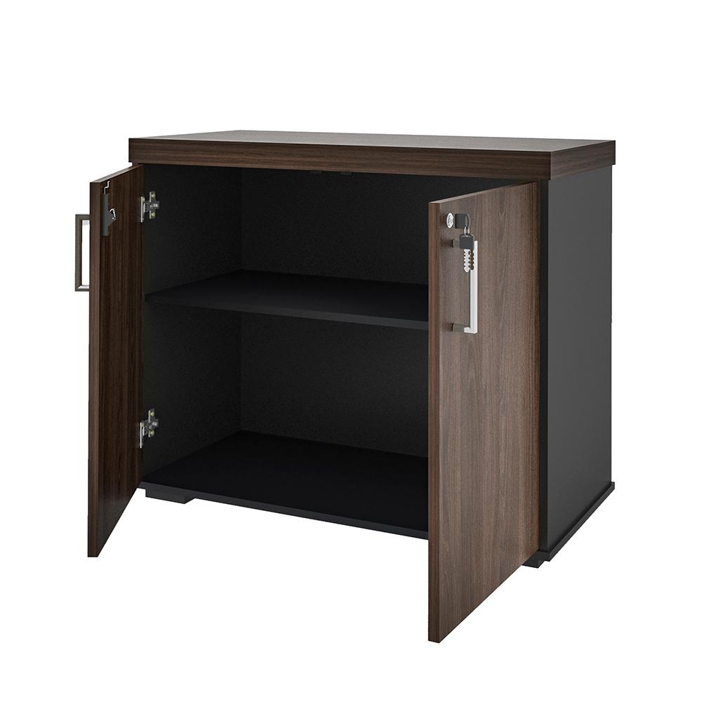 Conjunto Escrivaninha e Balcão Coldfield Charuto Preto