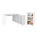 Conjunto Escrivaninha e Estante Herne Branco