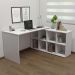 Conjunto Escrivaninha e Estante Herne Branco
