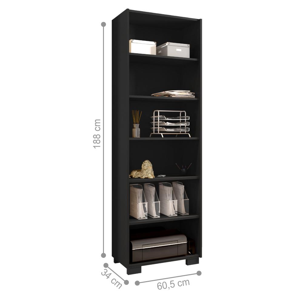 Conjunto Escrivaninha e Livreiro Eloise Preto Trama