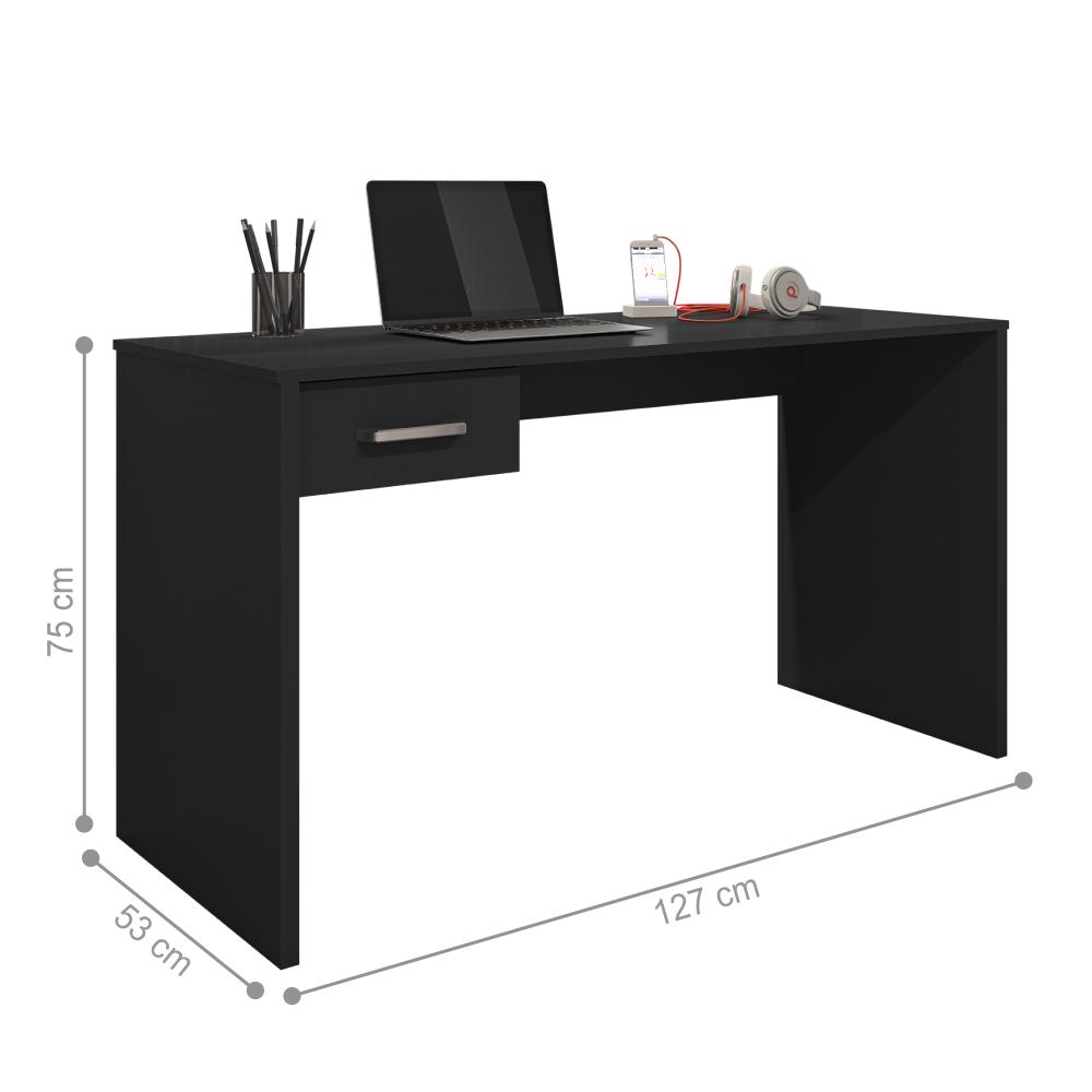 Conjunto Escrivaninha e Livreiro Eloise Preto Trama