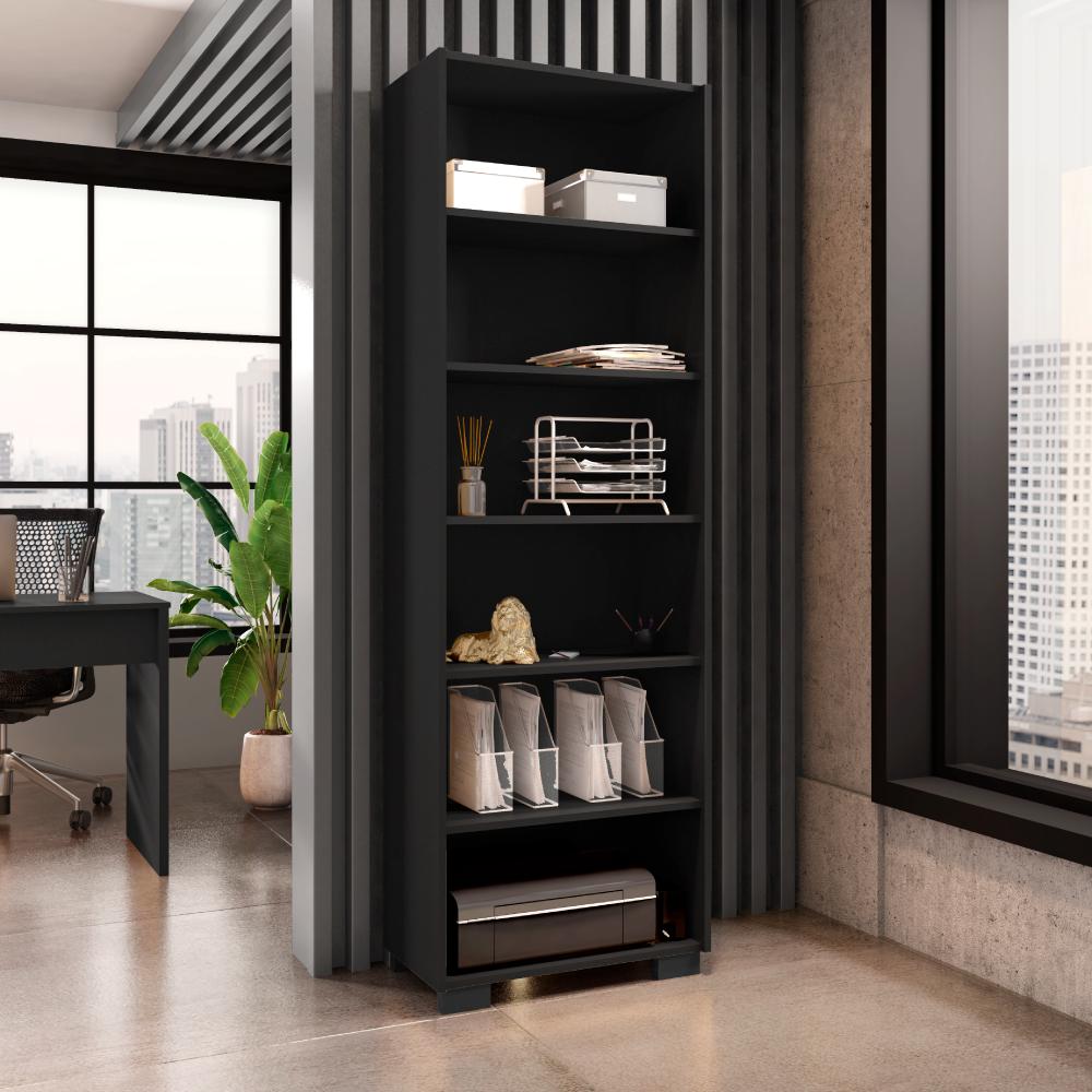 Conjunto Escrivaninha e Livreiro Eloise Preto Trama