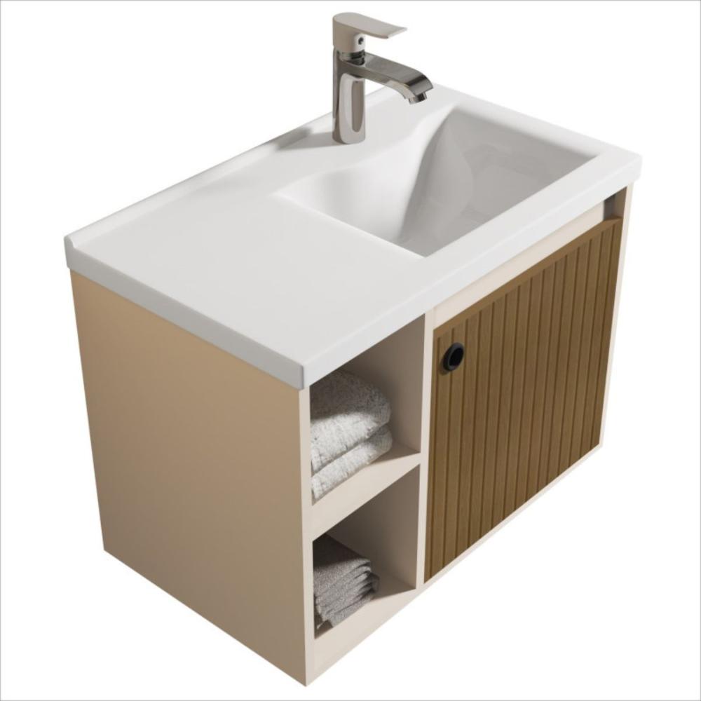 Conjunto Gabinete com Cuba e Espelheira Juárez Pérola/Ripado