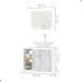 Conjunto Gabinete e Espelheira Grenoble Branco Carrara