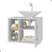 Conjunto Gabinete e Espelheira Grenoble Branco Carrara