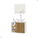 Conjunto Gabinete e Espelheira Grenoble Branco Ripado