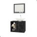 Conjunto Gabinete e Espelheira Grenoble Preto Fosco Nero