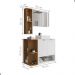 Conjunto Gabinete e Espelheira Rennes Branco Naturale 