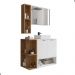 Conjunto Gabinete e Espelheira Rennes Branco Naturale 