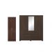 Conjunto Guarda Roupa 4 Portas e Sapateira Lira Cafe Touch
