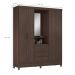Conjunto Guarda Roupa 4 Portas e Sapateira Matos Cafe Touch
