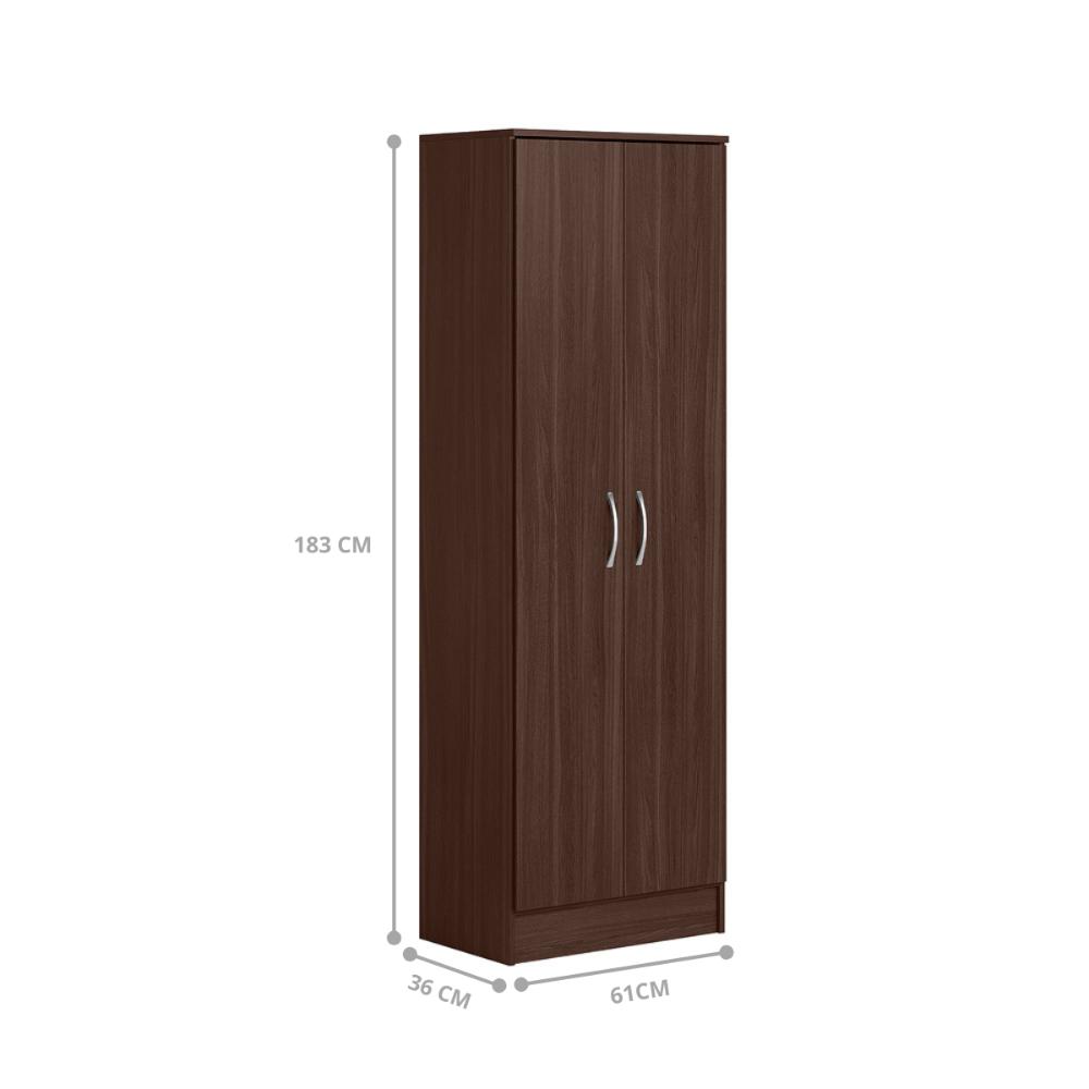 Conjunto Guarda Roupa 4 Portas e Sapateira Riom Cafe Touch