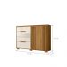 Conjunto Guarda Roupa Espelho e Comoda Luz Freijo Off White