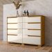 Conjunto Guarda Roupa Espelho e Comoda Neri Freijo Off White