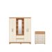 Conjunto Guarda Roupa e Cômoda Vitoria Freijó Off White