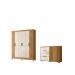 Conjunto Guarda Roupa e Comoda Argo Freijo Off White