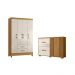 Conjunto Guarda Roupa e Comoda Flin Freijo Off White