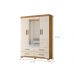Conjunto Guarda Roupa e Comoda Los Angeles Freijo Off White