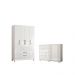 Conjunto Guarda Roupa e Comoda Lotus Branco