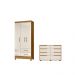 Conjunto Guarda Roupa e Comoda Rise Freijo Off White