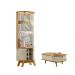 Conjunto Mesa Centro e Cristaleira Kiev Cumaru Opala