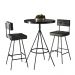 Conjunto Mesa Com 2 Banquetas Grecia Preto