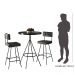 Conjunto Mesa Com 2 Banquetas Grecia Preto