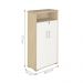 Conjunto Mesa Executiva e Armário Burton Carvalho Branco