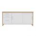 Conjunto Mesa Executiva e Balcão Rotherham Carvalho Branco