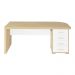 Conjunto Mesa Executiva e Balcão Rotherham Carvalho Branco