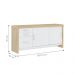 Conjunto Mesa Executiva e Balcão Rotherham Carvalho Branco